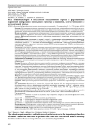 Роль нейромедиаторов и показателей оксидативного стресса в формировании нарушений центральных проводящих структур у пациентов, контактировавших с металлической ртутью