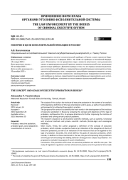 Понятие и цели исполнительной пробации в России
