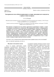 Электрическое поле вблизи проводящего острия, находящегося в жидкости, в присутствии пузырька