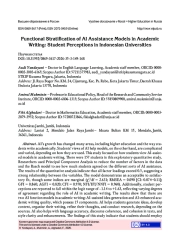 Functional Stratification of AI Assistance Models in Academic Writing: Student Perceptions in Indonesian Universities