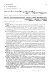 Скорость распространения пульсовой волны в определении сердечно-сосудистого риска в разных возрастных группах