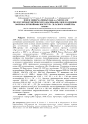 ПОИСК ИНФОРМАТИВНЫХ ISSR-МАРКЕРОВ ДЛЯ МОЛЕКУЛЯРНО-ГЕНЕТИЧЕСКОГО АНАЛИЗА ОБРАЗЦОВ КОЛЛЕКЦИИ ЭФИРОМАСЛИЧНОЙ РОЗЫ ИНСТИТУТА СЕЛЬСКОГО ХОЗЯЙСТВА КРЫМА