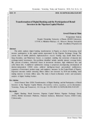 Трансформация цифрового банкинга и участие розничных инвесторов Инвесторы на нигерийском рынке капитала