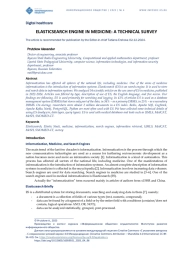 ELASTICSEARCH ENGINE IN MEDICINE: A TECHNICAL SURVEY