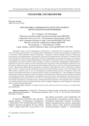 ПЕРСПЕКТИВЫ СОЛОВЬЕВСКОГО ЗОЛОТОРОСССЫПНОГО ЦЕНТРА ПРИАМУРСКОЙ ПРОВИНЦИИ
