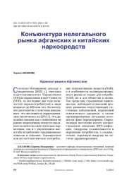Конъюнктура нелегального рынка афганских и китайских наркосредств