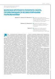 БОЛЕЗНИ КРУПНОГО РОГАТОГО СКОТА, ПРОЯВЛЯЮЩИЕСЯ ВЕЗИКУЛЯРНЫМИ ПОРАЖЕНИЯМИ