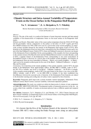 Climatic Structure and Intra-Annual Variability of Temperature Fronts on the Ocean Surface in the Patagonian Shelf Region