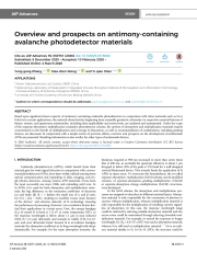 Overview and prospects on antimony-containing avalanche photodetector materials
