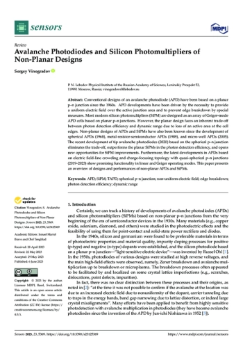 Avalanche Photodiodes and Silicon Photomultipliers of Non-Planar Designs