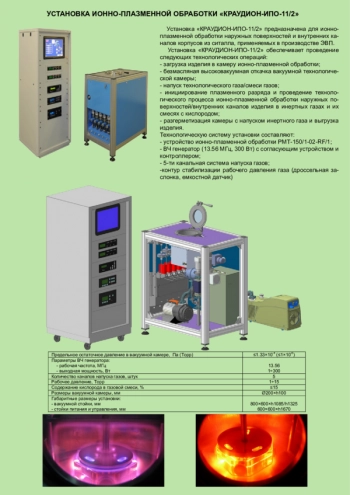 УСТАНОВКА ИОННО-ПЛАЗМЕННОЙ ОБРАБОТКИ «КРАУДИОН-ИПО-11/2