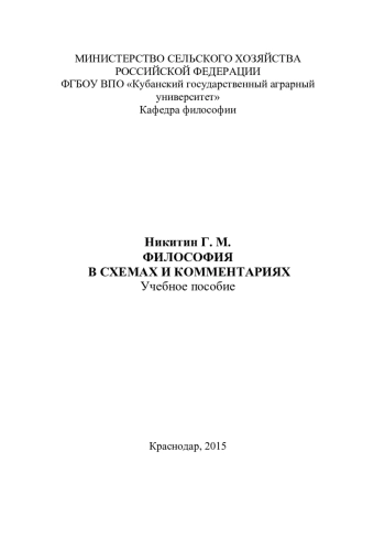 Философия в схемах и комментариях