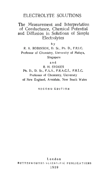 РАСТВОРЫ ЭЛЕКТРОЛИТОВ