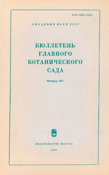 Бюллетень Главного ботанического сада. Выпуск 120