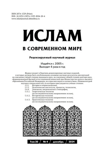 ИСЛАМ В СОВРЕМЕННОМ МИРЕ: ВНУТРИГОСУДАРСТВЕННЫЙ И МЕЖДУНАРОДНО-ПОЛИТИЧЕСКИЙ АСПЕКТЫ